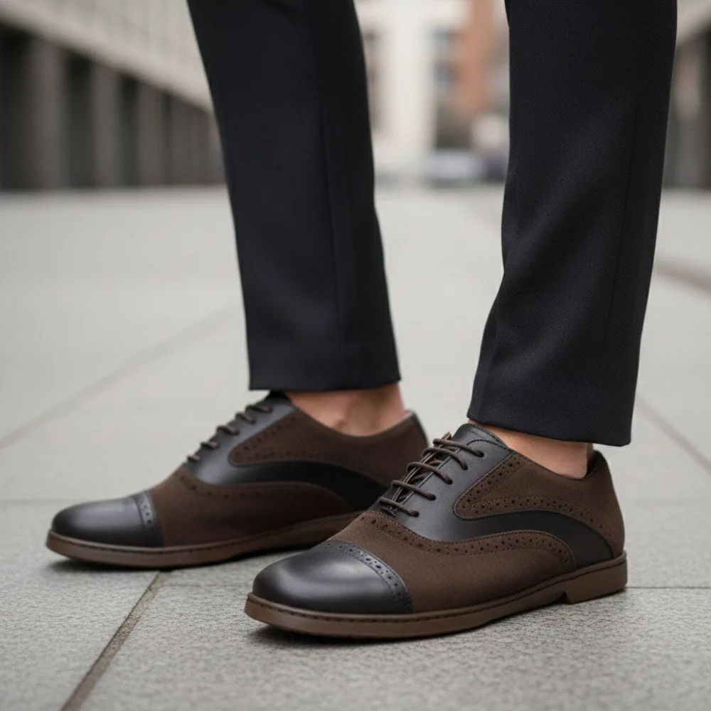 Мужские туфли ZAQQ QENTLE Dark Brown (тёмно-коричневый цвет), фото 8