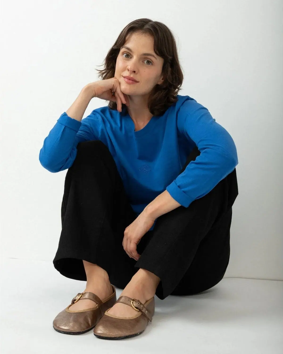 Босоногие балетки Clotsy Fivela — золотистый, фото 5