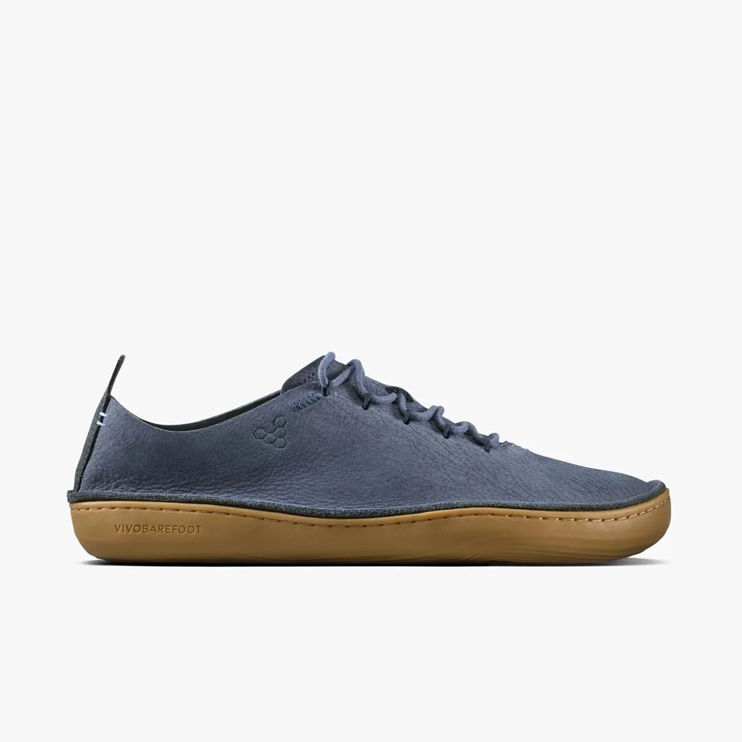 Мокасины Vivobarefoot Sensus Moc Lace Up Cracked Leather — мужская модель, морской синий