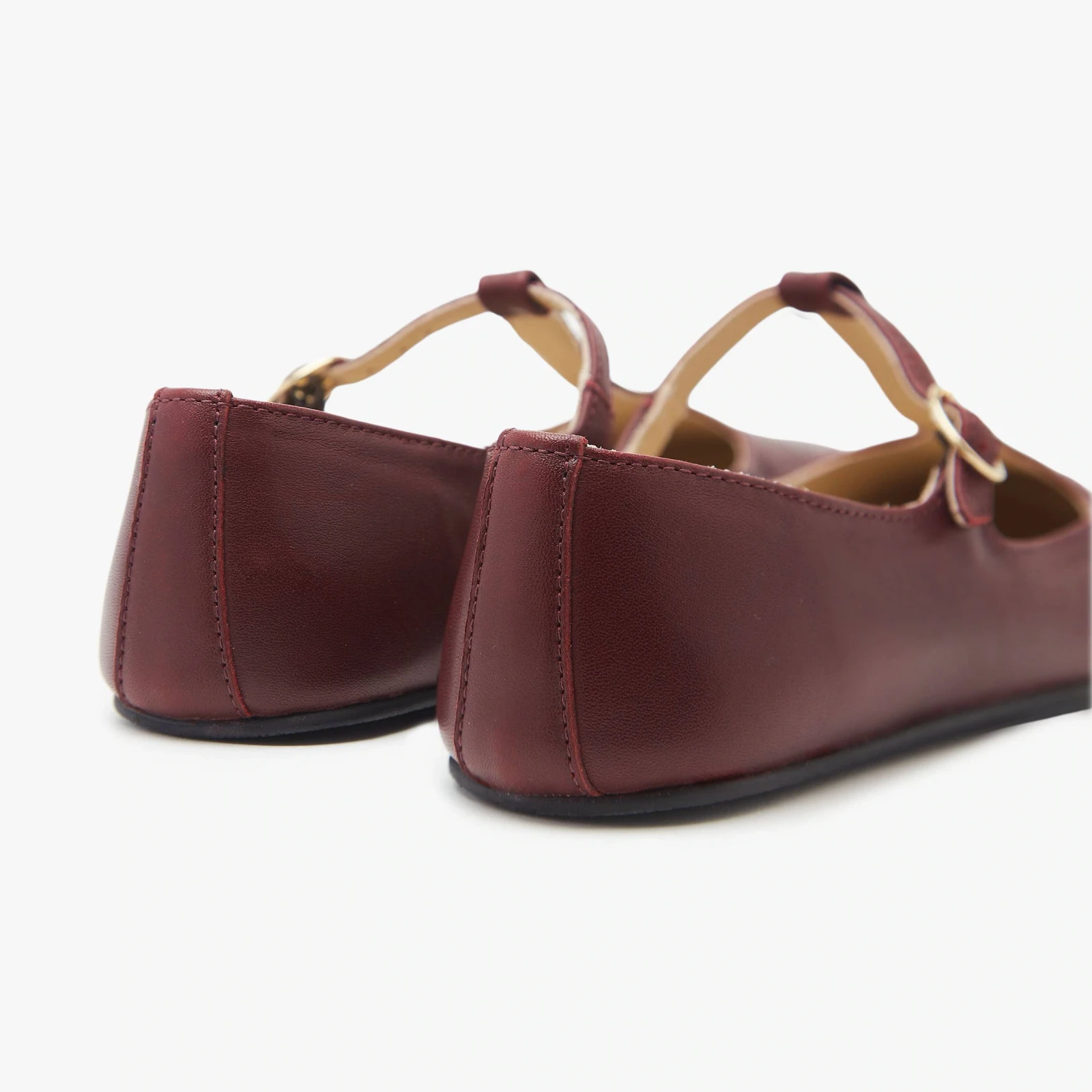 Босоногие туфли Origo Mary Jane T Strap — винный, фото 3