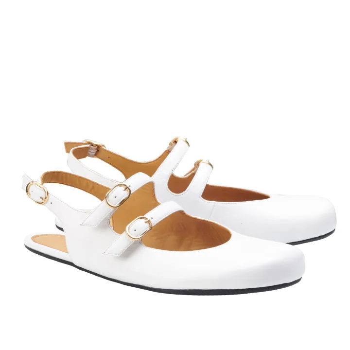 Женские балетки ZAQQ QOMET White (белый цвет)