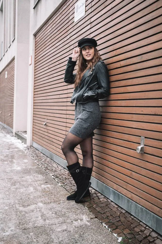 Женские ботинки ZAQQ ATTRAQT Velours Black (чёрный цвет), фото 4