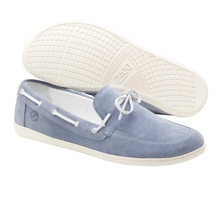 Мужские мокасины ZAQQ QEA Velours Lightblue (голубой цвет), фото 2
