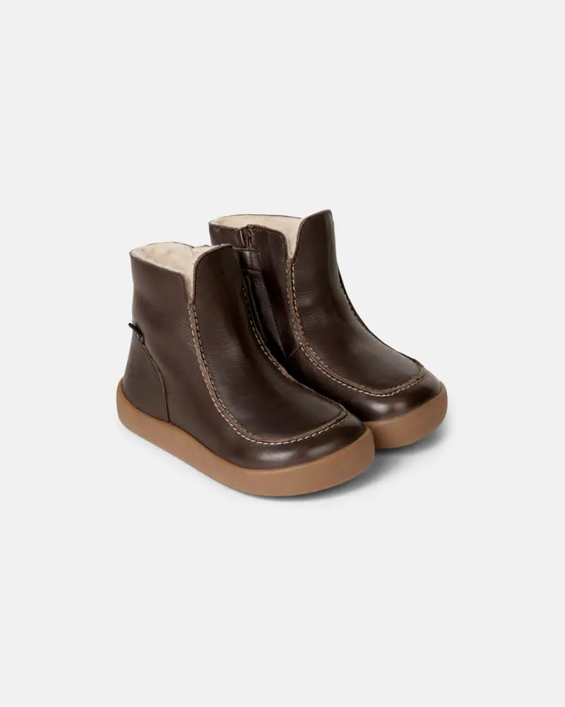 Детские босоногие зимние ботинки Bundgaard Mocca Dark Brown