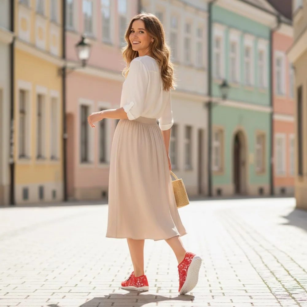 Женские кроссовки ZAQQ QELLY Red (красный цвет), фото 5
